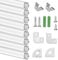 Profile Aluminium LED Angle 45°, 8 x 1M/3.3ft V-Shape avec Couvercle Blanc laiteux Transparent, Embouts et Clips de Montage en Métal, Compact et facile à couper et à installer pour Ruban LED (Argent)