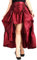 COSDREAMER Damen Steampunk Gothic High Low Rock Viktorianischer Bustle Rock,Rot,L