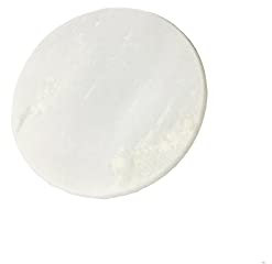 Marbre Chakla - Planche à découper ronde en marbre - 23 cm de diamètre - Blanc