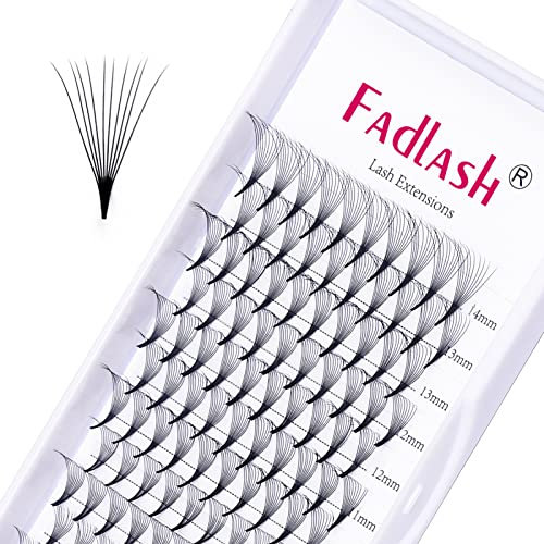 Wimpern Fächer Volumen 10D 0,05mm C Curl 8-14mm Russian Volumen Wimpern Extensions Vorgefertigte Lüfter Premade Russian Lashes Wimpernextensions(10D-0.05C-MIX8-14)