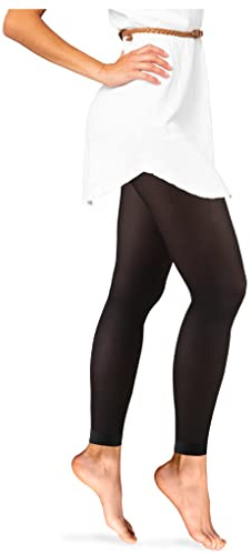 Truform Women's 20-30 mmHg Medical Compression Tights, Footless Opaque Shapewear Support Pantyhose, Large