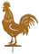 Rostalgie Edelrost Hahn Heinrich mit Schraube - 24,5 x 20 cm