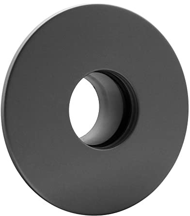 LANZZAS Pelletrohr Erweiterung mit Wand-Rosette von Ø 80mm auf Ø 120 mm - Farbe: gussgrau | Pelletofenrohr