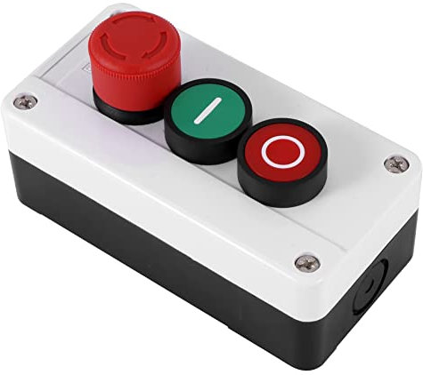 RUANI NC di arresto di emergenza NO Rosso Verde Pulsante Momentaneo Interruttore stazione 600V 10A