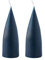 Kunstindustrien® Stumpenkerzen, Hergestellt in Dänemark, 43 Farben verfügbar, Kegel Kerze, Durchgefärbte Stumpenkerze lange Brenndauer von 15 Stunden, Kerzen Deko, 2 Stück, 6,5 x 16cm (Marineblau)