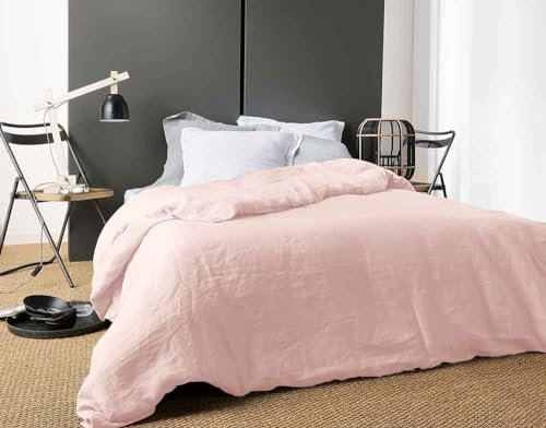 Linder Housse de Couette Drap De Lin - 140x200cm - Rose