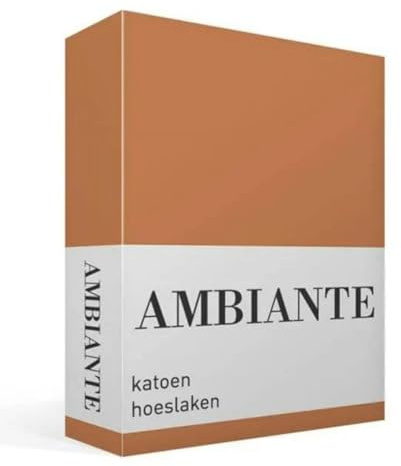 Ambiante Renforcé-Spannbettlaken für 35cm hohe Matratzen Cotton Uni Farbe Orange Größe 180x200
