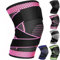 Rodilleras Menisco y Ligamento Ajustable Rodillera Estabilizadora 1 Pieza Rodilleras Deportivas Para Hombres y Mujeres Para de Menisco, Tendinitis, Correr, Baloncesto (rojo rosa, XL)