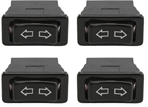 Interruttore Alzacristallo Elettrico, 4 Pezzi Interruttore Alzacristallo in Vetro a 5 Pin Interruttore Alzacristallo Universale Per Auto con Lampada Verde DC12V 24V Per Sostituzione Auto a 4 Porte