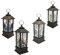 4PCS Weihnachten Kerze Laternen Xmas Teelicht Kerzen Lampe Weihnachtsmann Elch Schneemann Engel Muster für Weihnachtsbaum Tisch Schreibtisch Dekoration