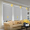 Motorized Blinds with Valance Cover Upgraded Smart Blinds Grasscloth Fabric Electric Blinds Remote Control Automatic Roller Shades for Windows Compatible with Alexa Google Home