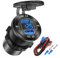 4-Anschluss 12V USB Steckdose Aluminium-Ladegerät, 78W Dual PD & QC kfz-U-S-B-Anschluss, USB C Zigarettenanzünder-Ersatz 12 Volt einbaubuchse mit Voltmeter Wasserdicht für Boot, Motorrad, Wohnmobil