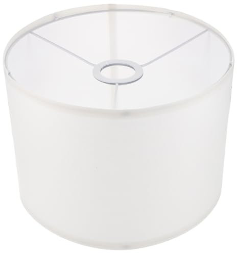 Cabilock Beiger Stofflampenschirm - Zylindrisch Und Abnehmbar - Für Stehlampe Und Hängelampe - Eisen Trommellampenschirm Für Büro Und Zuhause - Deckenkronleuchter-Lampenschirm