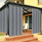 Outdoor Vorhang Wetterfest mit Ösen Oben und Unten, Outdoor Vorhänge Sonnenschutz Wasserdicht Blickdicht Gardinen für Pavillon, Benutzerdefinierte Größe -1 Stück, Grau, B264xH245cm