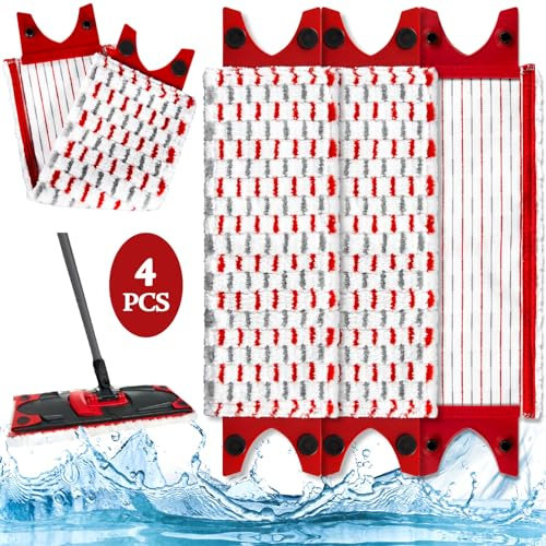ZPQAODI 4 Pezzi per Mocio Revolution Ricambio Kit,Mocio Ricambio, Revolution Panno Ricambio,Mocio Microfibra ,mop per Ultramax/UltraMax Plus,per tutti i tipi di pavimento