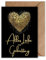 WBdesignz Geburtstagskarte mit Umschlag - Gold Schwarz Geburtstag Karte Gratulationskarte zur Geburtstagsfeier “Alles Liebe zum Geburtstag” Glückwunschkarte Herz Geschenkkarte (DIN A6)