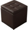 ALDDPWE Pouf Leder Stoffhocker Pouf Polsterhocker Frisiertisch Mit Stauraum Sitzfläche Fußhocker Quadratisch Elegant Für Wohnzimmer Schlafzimmer(Color:Dunkelbraun) Keep it in Mind