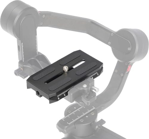 Hersmay Camera Quick Release Plate for Zhiyun Crane 2 3 LAB Weebill 2 3 Weebill-S Gimbal Stabilizer, Compatible with Manfrotto 501HDV 503HDV 701HDV MH055 M0-Q5 Tripod Ball Head as 501PL Plate