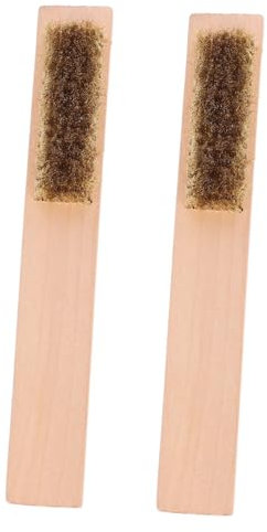 TOGEVAL 2stücke Skateboard-reinigungsbürste Mit Holzgriff Borstenpinsel Für Snowboard-wachsentfernung Effektives Gleitplatten Snowboard-strukturbürste Zum Reinigen