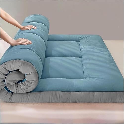 Dicke Futon-Matratze, Faltbare Tragbare Japanische Tatami-Rollmatte Aus Baumwolle, Twin/Full/Queen/King Camping-Matratze, Atmungsaktives Liege-Gästebett(B,90 * 200cm)
