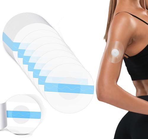 50 Pack Libre Sensor Covers, Waterproof Sensor Patches, Waterproof Adhesive Transparent Tape, Sensor Covers for Libre 2, Latex-Free Adhesive Patches for Your Sensor Continuous Protection During