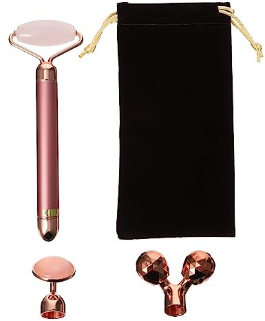 MUSISALY 1 Jeu Masseur de jade rouleau pour le visage de massage électrique masseur facial - Rouleau de massage en jade rouleau facial masseur à rouleaux pour le visage