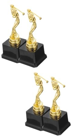 BESPORTBLE 2sets Golf Trophy Golfing Trophy Cup Funny Party Trophies Golf Club Cleaner Golfer Trophy Cup Golf Launch Monitor Tournament Golf Brush Golf Accessories Golden 2pcs*2