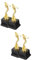 BESPORTBLE 2sets Golf Trophy Golfing Trophy Cup Funny Party Trophies Golf Club Cleaner Golfer Trophy Cup Golf Launch Monitor Tournament Golf Brush Golf Accessories Golden 2pcs*2