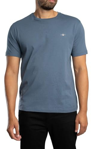 Gant Herren Printed Archive Shield Tshirt, Blau, XXL EU
