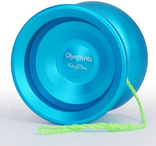 Unresponsive Yoyo for Professional Advanced Players, Dual Function Yo Yo Metal Alloy Yoyo for Adults Kids Beginners, Metal Trick Yoyo with Bearing, Yoyo Strings, Glove, Storage Bag (Blau)