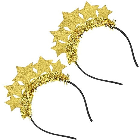WEKADRIN 2 Stücke Spiel Stirnband Kinderkostüme Halloweenkostüm Halloween- Schweißband halloween mitgebsel halllowen Haardekore Haarschmuck Accessoire Latte-Kunst Golden