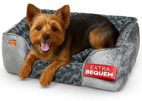 BOUCHABEL Komfortables Hundebett – Hundebetten, Hundekissen, Weich & Gemütlich, Waschbar, rutschfest, Hundebetten, Füllung aus PP Cotton & Schredded Foam, Robustes Design, für extra kleine Hunde