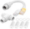 YACSEJAO Combinateur PoE étanche - Répartiteur POE - Fiche de câblage réseau - RJ45 1 vers 2 prises - Adaptateur répartiteur POE