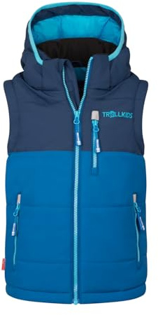 Trollkids Kids Narvik Vest XT 164, harbor blue/aqua haze