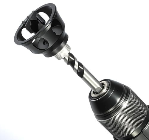 Vertical Hole Locator, Woodworking Chamfer Reamer Tool, Dog Hole Chamfer Reamer Tool, Aluminum Alloy Straight Hole Drilling Guide Doweling Jig for 20mm Short Drill Bit