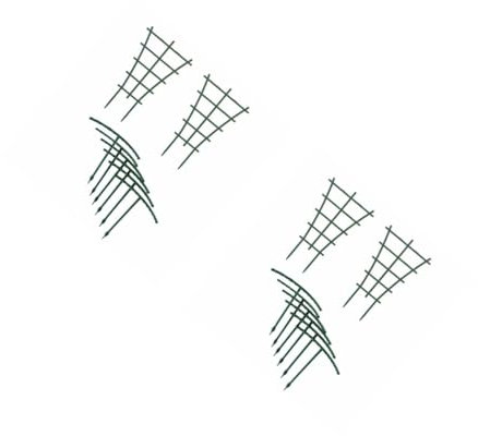 HEMOTON 2 Ensembles Pied De Vigne Grimpante Usine des Stands Vignes Escalade Treillis Est Venu Soutien Titulaires Rester Plantes D'intérieur Vert Matériel PP 8 Pièces * 2