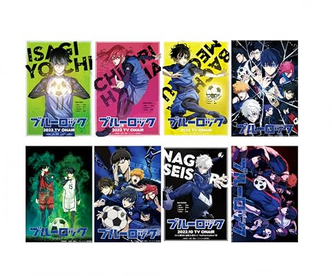 8pcs BLUE LOCK Posters Manga Decor Love Room Bedroom Anime Canvas Wall Art Print