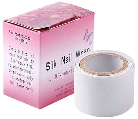 Wrap in seta per riparazione unghie – Nastro adesivo di rinforzo | pellicola anti-danno, strumento di rinforzo per unghie rotte e spaccate | Accessorio artistico versatile per la casa, il suon