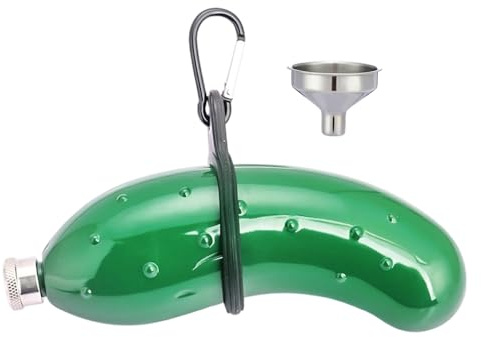Bouteille d'alcool acier inoxydable - Design fin - - Avec 150 ml - Avec entonnoir et - Idéal pour les voyages - Pour les aventures plein air, la randonnée, la pêche et les