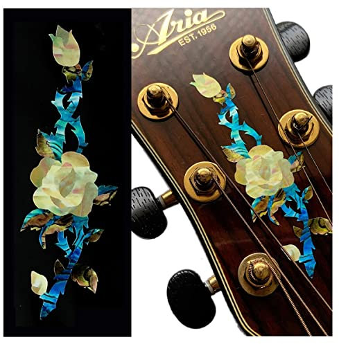 Inlaystickers Sticker für Gitarre Kopfplatte - Rose Vine