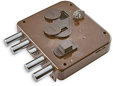 Serratura ATRA DIERRE ad applicare triplice con scrocco con chiave a doppia mappa SER31222 sinistra CON ASTE