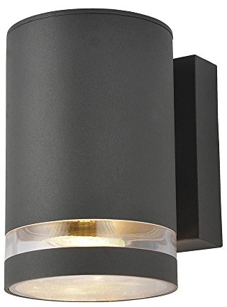 LITECRAFT Helo Up or Down Outdoor Wall Light, Dark Grey | GU10, Garden, IP44 Rated