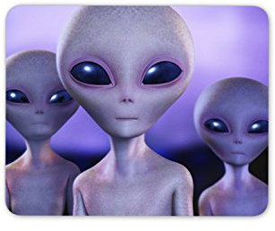 Destination Vinyl Ltd Alien Grey Mouse Mat Pad Aliens UFO Monster Creature Space Computer Gift #8214