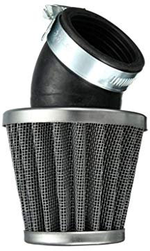 40 mm Filtro a Cono PSLER Dell'aria Scooter Filtri Aria Moto Curva a 45 Gradi Attraverso Tubo Utilizzato universalmente per Motocross Pocket Bike(Verde)