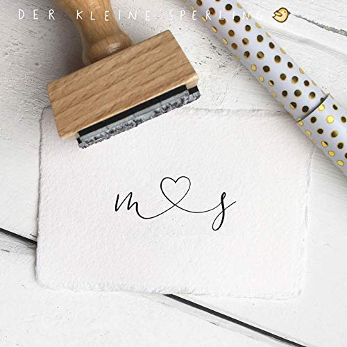 Stempel HOCHZEIT Initialen Herz, Hochzeits-Stempel, Save the Date, Einladung Hochzeit, personalisierter Stempel