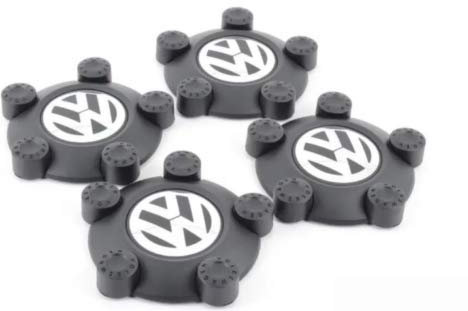 GTV PROJECT Radkappe, Radnabenabdeckungen, 40,6 cm (16 Zoll), Schwarz, Acrylnitril-Butadien-Styrol, Kompatibel mit VW Tiguan 5N, 5N0071456XRW