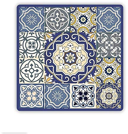 SOTTOTUTTO Quadrato, Sotto bicchiere, piatto o pentola in Legno decorato con stampa 32x32 cm AZULEJOS BLUE