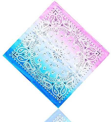 Dhobia Bandana Gesichtstuch Face Mask Kopftuch Halstuch 100% Baumwolle mit original Paisley Muster (Stone Wash 10)