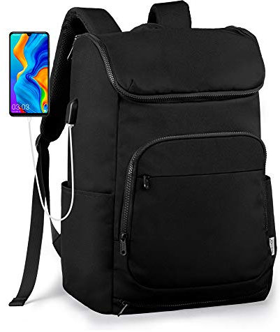 Beschoi Zaino per Laptop, Zaino per PC da 15,6 per Donna e Uomo, Bagaglio a Mano Grande con Connessione di Ricarica USB per Lavoro Escursionismo Sport Campeggio Tempo Libero (22Litri)