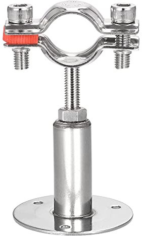 sourcing map Wall Mount Ceiling Mount Pipe Support, 304 Stainless Steel Adjustable Pipe Bracket Clamp for 25-28mm Pipe
